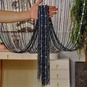 비즈발 실커튼 가림막 침실 카페 감성인테리어 공간분리