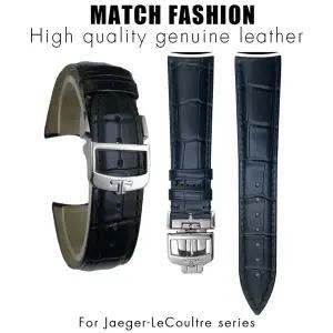 호환 Jaeger LeCoultre 마스터 컨트롤 소프트 가죽 시계 스트랩 팔찌 용 19mm 20mm 21mm 22mm 곡선 엔드 소