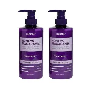 쿤달 허니 앤 마카다미아 단백질 트리트먼트 화이트머스크향 500ml 2개