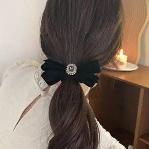 럭셔리 벨벳 큐빅 장식 여성용 헤어 밴드 머리끈