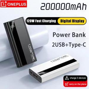 OnePlus 200000mAh 보조베터리 대용량 120W 초고속 충전 PD20W 디지털 디스플레이 모든 휴대폰에 최적