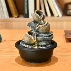탁상 미니분수대 물레방아 장식 실내분수대 물흐르는 풍수
