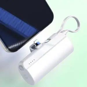 엑티몬 고속충전 PD 20W 8핀 스탠드 도킹형 보조배터리 5000mAh (메인8핀 젠더+C타입 케이블)