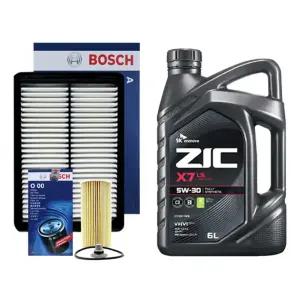 더뉴K8 (GL3) 3.5 가솔린 엔진오일 세트 (지크 X7 LS 5W30 6L + 보쉬 필터 세트)