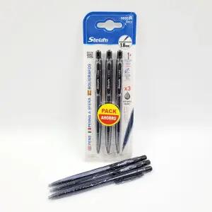 별별 [2+1] 볼펜 검은색 볼펜 볼펜 세트 스텔란 볼펜 1.0mm