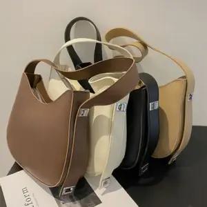 베이직 가죽 손가방 버킷백 무지 버클 토트백 SL 버킷백 구름백 텀플러백