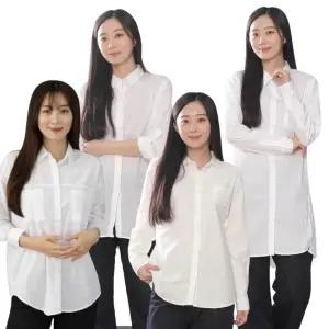 여성 화이트 흰색 아이보리 셔츠 남방 국내생산 와이셔츠 기본 면접 오피스룩 출근룩 정장 캐주얼 버튼 루