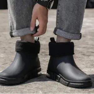 [셀러에이드]남성 겨울 방한화 기모 첼시 레인부츠 신발 방한 부츠 여성장화