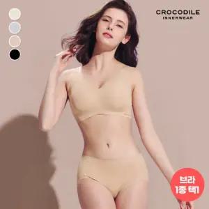 [크로커다일] 소프티 몰드부착 스트랩 심리스브라 1종 택1