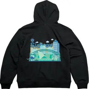 기모후드집업 뒷면 SIDNEY 호주 시드니그림 다양한색상 전사이즈