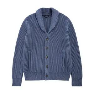 브룩스 브라더스 면 립 숄 가디건 (블루) (BBWCMF8190MES)