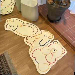 미니러그 애니멀라인발매트 고양이 강아지 곰돌이 털