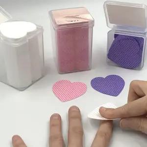 젤네일 리무버 클렌징 손톱 패드 네일 리무버 솜 제거 메이크업 먼지없는 소모품 와이퍼 하트 닦는 재료