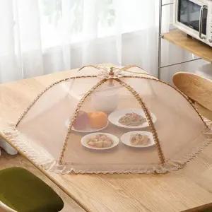 원터치 식탁 덮개 주방용 휴대용 생활용 접이식 식탁 덮개 위생 먼지 음식물 보호망 밥상 벌레 방지 보관