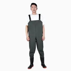 방수 멜빵 작업복 활동성 편안한 수산업 일체형 방수 작업복 예초 해루질 체험복 웨이더 낚시 바지 전신