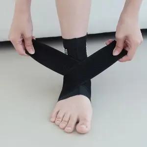 발목 밴드 아대 얇은 발목 보호대 2P 세트/앵클/슬리브/보호/압박/고정/탄력/스포츠/운동/용/요가/헬스