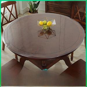 투명 PVC 원형 테이블 매트 방수 내열  유리 식탁보 기름 방지 세탁 불필요 보호