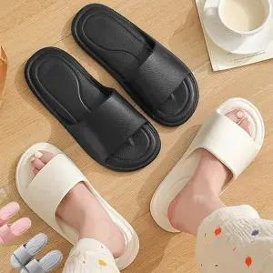 남성 실내화 사무실 휴대용 슬리퍼 여성 실내화 거실 미끄럼 방지 캐주얼 소프트 편안한 베란다 고무 여름
