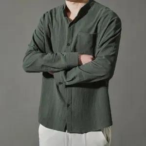 긴팔셔츠 차이나카라 린넨 3컬러 셔츠남방 남자 베이직 긴팔