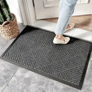 현관 깔개 매트 인테리어 먼지 흡수 현관 발판 매트 생활 출입구 이물질 미끄럼 털이 신발 차단 바닥 고무