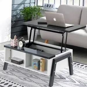 수납 리프트 테이블 다용도 공부용 기능성 거실 리프트 테이블 높이 사이드 작업용 이동식 보조