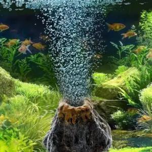 수족관 조경용품 인테리어 조형물 물고기 수족관 화산 장식 어항 산소발생기 공급기 발생기 화산형 공기