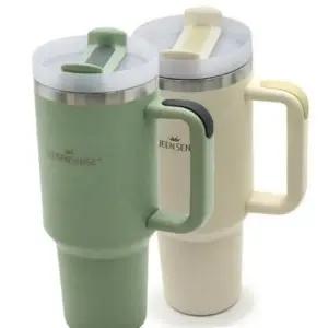 손잡이 텀블러 빅사이즈 스테인리스 대용량 빨대 텀블러 보냉 음료용 보온병