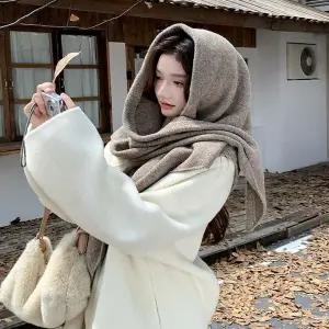 여성 327NUG26 6컬러 간편고리 세련미 방한 니트케이프 머플러