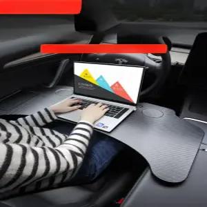 테슬라 차량용 접이식 테이블 보조선반 트레이 컵홀더 접이식 소형 테이블