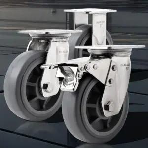 수레바퀴 바퀴 고중량 대차 150mm 고무 무소음