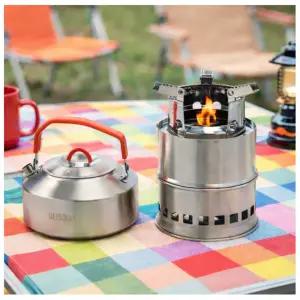 휴대용 낚시 캠핑 스텐 주전자 스토브 세트 1L
