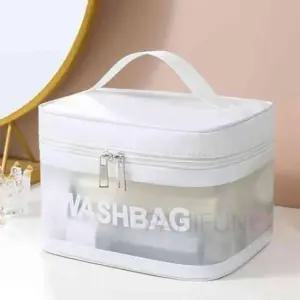 손잡이 방수파우치 화이트 워시백 세면도구파우치 메이크업파우치 트래블파우치 물놀이파우치