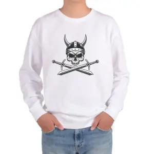 맨투맨 오트밀색상 전사이즈 발할라 바이킹 해골 GHy2+2Wza