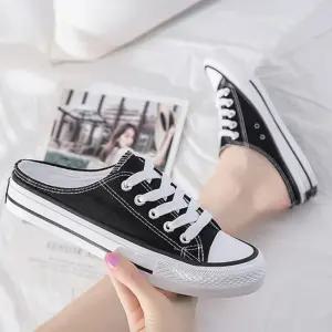 여성 클래식 실루엣 유니크 데일리 뮬 스니커즈