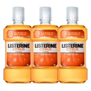 리스테린 시트러스 가글 750ml 3개