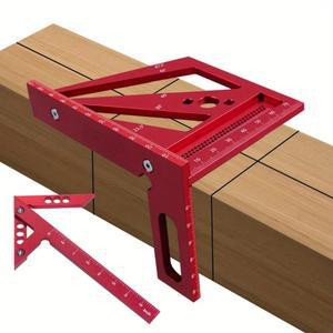 목수 광장 알루미늄 사각 각도기 센터 앵글 게이지 눈금자 스크라이브 목공 파인더 측정 레이아웃 3D 멀티