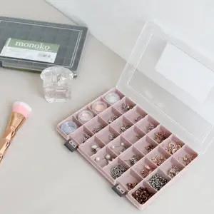 플라스틱 소품 정리함 멀티 다용도 정리함 투명 수납함 칸막이 분할