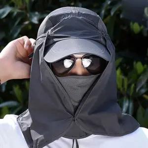 키밍 자외선 차단 모자 등산 탈부착 햇빛가리개 썬캡 Bul3+5zoC