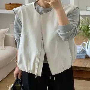 워크니 코튼 집업 조끼 (one color)