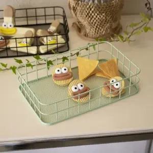 인테리어 철제 정리함 바스켓 와이어 정리함 다용도 수납함