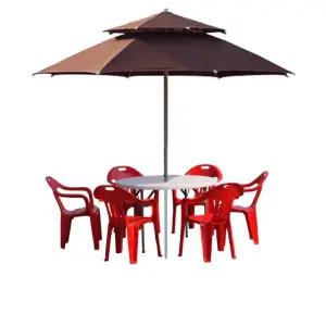 야외용 테이블 세트 파라솔 편의점 테라스 의자 6개
