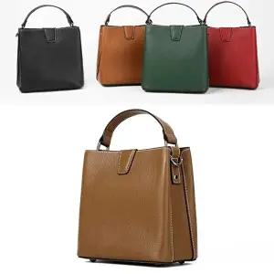 여성토트백 패치 소가죽 스몰 토트백 손가방 탈부착 크로스백