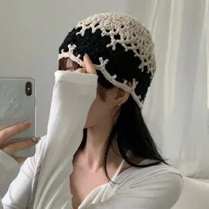 성글한 플라워 크로셰 핸드메이드 여성 짧은 숏비니 여름모자