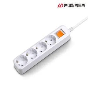 현대 일반 접지 멀티탭 4구 (16A) 멀티 콘센트