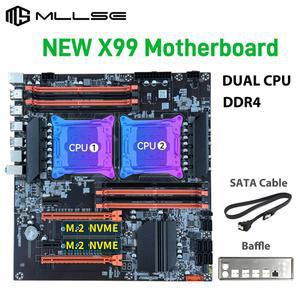 X99 마더보드 듀얼 2011 소켓 데스크탑 메인보드 C612 지원 USB3 SATA3 DDR4 인텔 제온