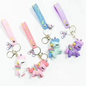 리틀 285PII85 파스텔 유니콘 캐릭터 러버스트랩 키링 4Colors