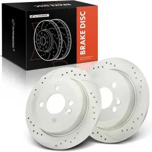 A-Premium 10.19인치 (259mm) 천공 및 슬롯 가공 후방 디스크 브레이크 로터 일부 Mini 모델 호환 - Cooper