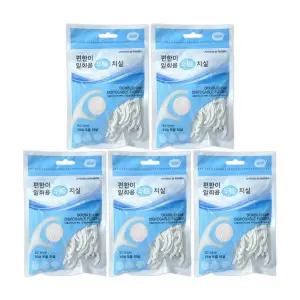 편한이 얇고 탄탄한 일회용 두줄 치실 80P x 5개