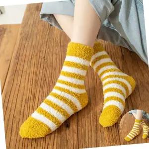 여자 줄무늬 발목 수면 양말 겨울 준비 보온 삭스 겨울보온양말