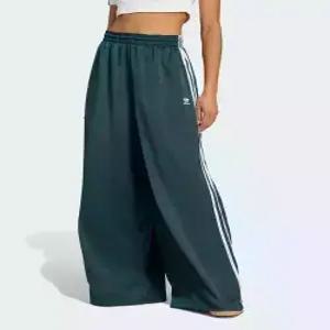 adidas 새틴 와이드 레그 트랙 팬츠 - 오로라그린화이트 JV7511 20251016